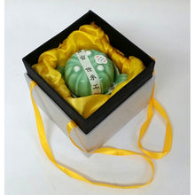 Load image into Gallery viewer, Pumpkin Tea Set for One – Nesting Green Porcelain Teapot & Cup | Surprise Flower Inside