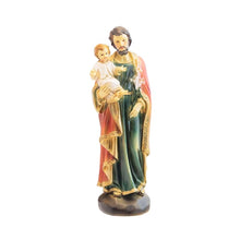 Load image into Gallery viewer, Saint Joseph with Baby Jesus Figurine – 20cm Resin Statue – Handpainted Religious Home Decor