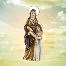 Load image into Gallery viewer, Figurine of Saint Anne with the Blessed Virgin Mary – 12 cm | Handpainted Resin Statue
