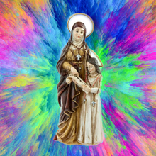 Load image into Gallery viewer, Figurine of Saint Anne with the Blessed Virgin Mary – 12 cm | Handpainted Resin Statue