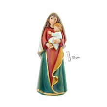 Load image into Gallery viewer, Mother Mary with Baby Jesus Statue – 12 cm | Hand-Painted Resin | Religious Home Decor