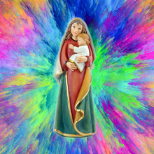 Load image into Gallery viewer, Mother Mary with Baby Jesus Statue – 12 cm | Hand-Painted Resin | Religious Home Decor