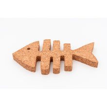 Load image into Gallery viewer, Eco-Friendly Fish Bone-Shaped Cork Table Mats or Trivets – Set of 2 – Natural Sustainable Décor