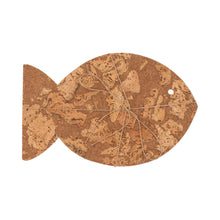 Load image into Gallery viewer, Eco-Friendly Fish-Shaped Cork Table Mats – Set of 3 – Natural Trivets