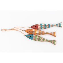 Load image into Gallery viewer, Handcrafted Mango Wood Fish Ornament – Coastal Seaside Home Décor – 20cm