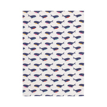 Load image into Gallery viewer, Set of 6 Colourful Whale Cotton Kitchen Cloths – 100% Cotton Tea Towels 50 x 70 cm