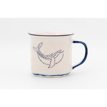 Load image into Gallery viewer, Set of 3 Whale Ceramic Coffee Mugs – Sea Style Dishwasher Safe Cups 8 cm