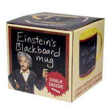Load image into Gallery viewer, Einstein Blackboard Coffee Mug – Write-On Chalk Mug – Science Gift with Chalk – 12oz / 350ml