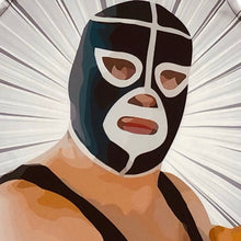 Load image into Gallery viewer, Mexican Wrestling Lucha Libre Grey Apron – Wajiro Dream MexiPop Art