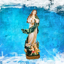 Load image into Gallery viewer, Our Lady of the Immaculate Conception Statue – 30cm Handpainted Resin Figurine – Catholic Home Decor
