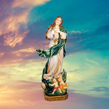 Load image into Gallery viewer, Our Lady of the Immaculate Conception Statue – 30cm Handpainted Resin Figurine – Catholic Home Decor