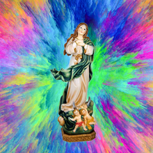 Load image into Gallery viewer, Our Lady of the Immaculate Conception Statue – 30cm Handpainted Resin Figurine – Catholic Home Decor