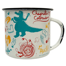 Load image into Gallery viewer, El Chapulín Colorado White Enamel Coffee Mug – Official Mexican Product – 360ml