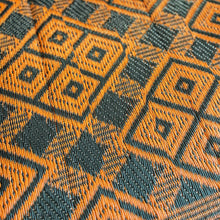 Load image into Gallery viewer, Orange & Dark Grey Indian Polycarpet – Reversible Plastic Floor Mat – 185x90cm – Indoor/Outdoor Rug