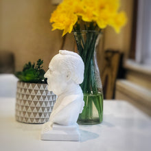 Load image into Gallery viewer, Helmut Kohl White Alabaster & Plaster Bust – 20cm Handmade in Germany