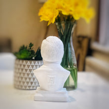 Load image into Gallery viewer, Helmut Kohl White Alabaster & Plaster Bust – 20cm Handmade in Germany
