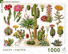 Load image into Gallery viewer, Vintage Cactus Puzzle – 1000 Piece Jigsaw | Succulent Dictionary Art | Made in USA