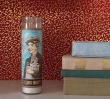 Load image into Gallery viewer, Eleanor Roosevelt Secular Saints Glass Candle – Inspirational Votive