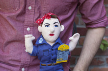Load image into Gallery viewer, Rosie the Riveter Little Thinker Doll – Poseable 11" Inspirational Plush