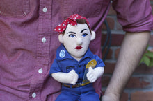 Load image into Gallery viewer, Rosie the Riveter Little Thinker Doll – Poseable 11" Inspirational Plush