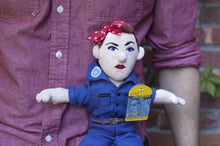 Load image into Gallery viewer, Rosie the Riveter Little Thinker Doll – Poseable 11" Inspirational Plush
