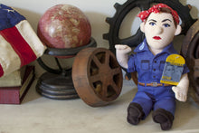 Load image into Gallery viewer, Rosie the Riveter Little Thinker Doll – Poseable 11" Inspirational Plush
