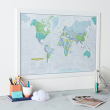 Load image into Gallery viewer, Glow in the Dark World Map – Silk Art Paper – 84.1 x 59.4 cm | Home & Learning Decor
