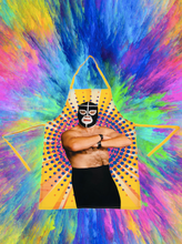 Load image into Gallery viewer, Mexican Wrestling Lucha Libre Colourful Apron – Wajiro Dream MexiPop Art