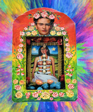 Load image into Gallery viewer, Handmade Mexican Tin Shrine – Frida Kahlo “The Broken Column” – Folk Art Wall Décor 26cm