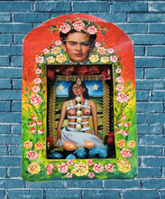 Load image into Gallery viewer, Handmade Mexican Tin Shrine – Frida Kahlo “The Broken Column” – Folk Art Wall Décor 26cm