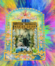 Load image into Gallery viewer, Handcrafted Mexican Tin Shrine – Frida Kahlo & Diego Rivera Wedding Art – 26cm