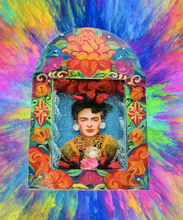 Load image into Gallery viewer, Handcrafted Mexican Frida Kahlo Tin Shrine – Wall Hanging Folk Art – 28cm