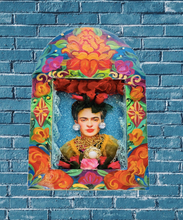Load image into Gallery viewer, Handcrafted Mexican Frida Kahlo Tin Shrine – Wall Hanging Folk Art – 28cm