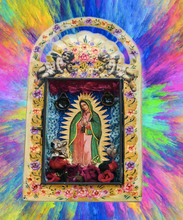 Load image into Gallery viewer, Handcrafted Mexican Tin Shrine – Our Lady of Guadalupe Wall Altar Folk Art