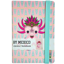 Load image into Gallery viewer, Mexican Pink Yul Axolotl Notebook – Imported from Mexico – 21 x 14 cm