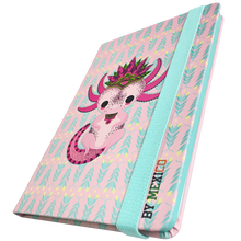 Load image into Gallery viewer, Mexican Pink Yul Axolotl Notebook – Imported from Mexico – 21 x 14 cm