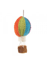 Load image into Gallery viewer, Set of 3 Balloon Fiesta Hanging Decorations – Fair Trade Needle Felted Ornaments