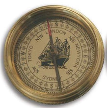 Load image into Gallery viewer, Royal Navy Brass Compass – London Replica Navigation Gift
