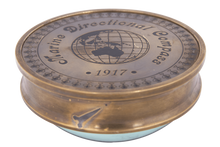 Load image into Gallery viewer, Brass Compass with Magnifying Glass – 7.5cm Paperweight Compass