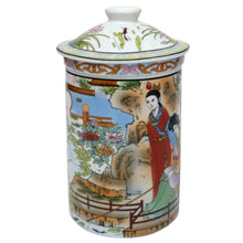 Load image into Gallery viewer, Bao Yu & Dai Yu Porcelain Tea Infuser Mug with Lid – A Dream of Red Mansions