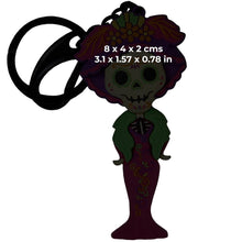 Load image into Gallery viewer, 3D Mexican Catrina PVC Keyring – Imported from Mexico