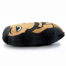 Load image into Gallery viewer, Betty Page Pin-Up Doll Cushion – The Tukis Handmade Soft Figure 28cm