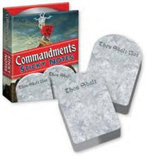 Load image into Gallery viewer, Commandments Sticky Notes – “Thou Shalt” & “Thou Shalt Not” Marble Tablet Booklet