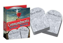 Load image into Gallery viewer, Commandments Sticky Notes – “Thou Shalt” & “Thou Shalt Not” Marble Tablet Booklet