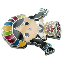 Load image into Gallery viewer, Mexican Lady Metal Pin Badge – Colourful Folkloric Design | Official By Mexico Collectible