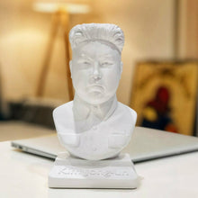 Load image into Gallery viewer, Kim Jong-un Bust | Handmade Alabaster & Plaster Sculpture | 20cm | Satirical Art Collectible