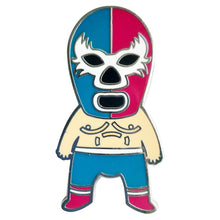 Load image into Gallery viewer, Mexican Wrestler Metal Pin Badge – Lucha Libre Mask Design | Official Enamel Badge