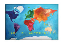 Load image into Gallery viewer, Set of 4 World Travel Map Fridge Magnets