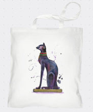 Load image into Gallery viewer, Bundle of 50 Bastet Egyptian Goddess Cotton Tote Bags – White Shoppers