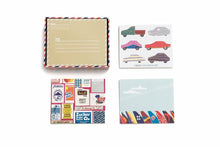 Load image into Gallery viewer, En Route Notecard Set – 4 Boxes of Illustrated Travel Cards by Kate Pocrass